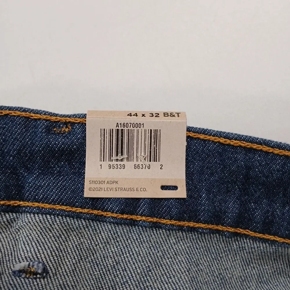 Levis Western Fit‎ Jeans Mens 44x32 Big Tall Mountain Rain Blue Bootcut